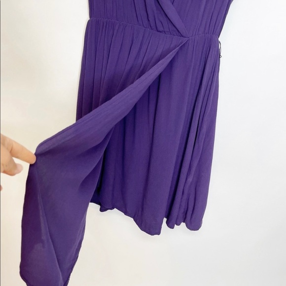 Anthropologie Maeve Purple Faux Wrap Midi Dress Small without the belt - Picture 4 of 10